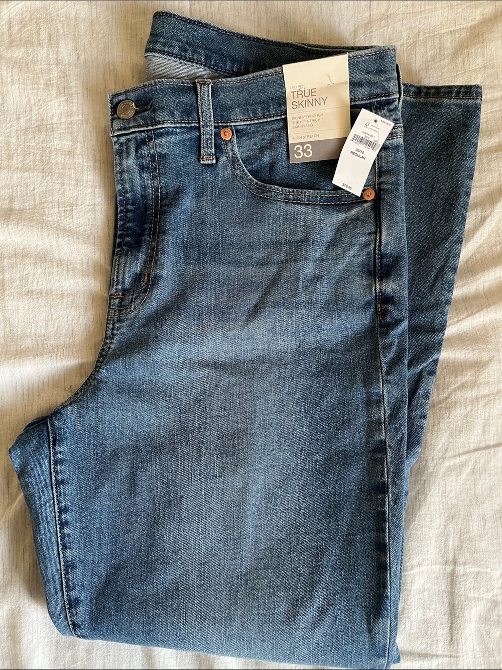Gap True Skinny Jeans 33/16R NWT